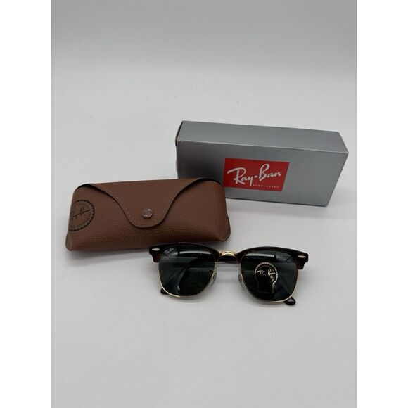 Ray-Ban Original Clubmaster Spotted Brown Havana Frame Lenses Unisex New In Box - Picture 1 of 12